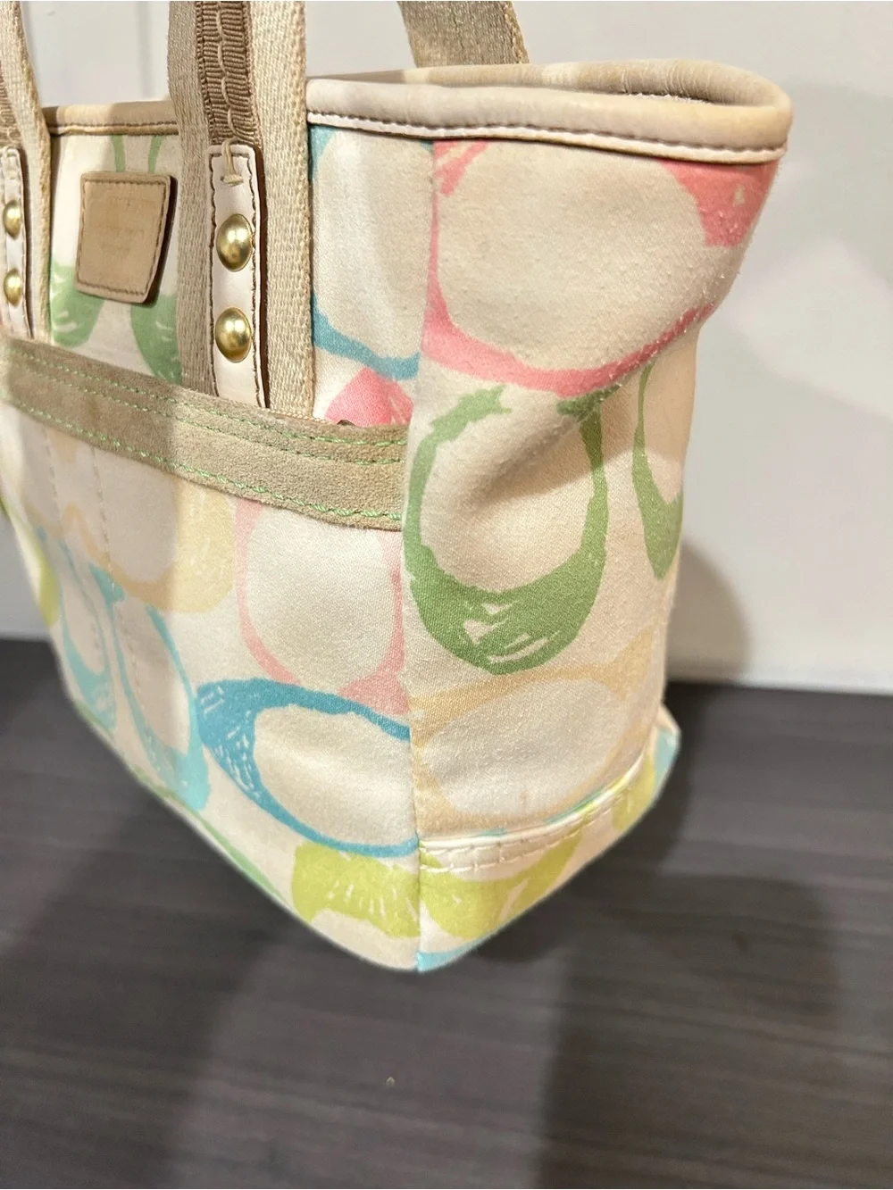 Coach Vintage Hampton Signature Scribble Mini Tote Bag GUC